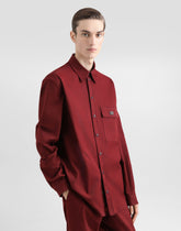 Cotton shirt with plaque -  | Dolce &amp; Gabbana