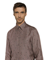 Silk Martini-fit shirt with tie print -  | Dolce &amp; Gabbana