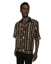 Coin print silk Hawaiian shirt -  | Dolce & Gabbana