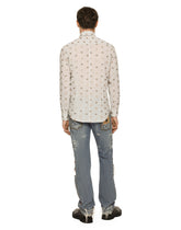 Poplin shirt with flower embroidery -  | Dolce &amp; Gabbana
