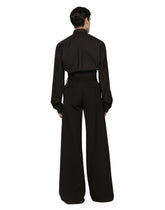 Silk and wool shirt with logo tag -  | Dolce &amp; Gabbana