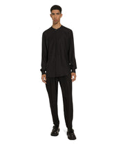 Martini fit silk shirt with plastron -  | Dolce &amp; Gabbana
