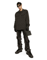 Padded cotton shirt with jacquard logo -  | Dolce & Gabbana