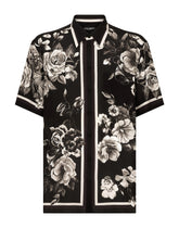 Silk Hawaiian shirt with floral print -  | Dolce &amp; Gabbana