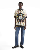 Silk shirt with perfume print -  | Dolce &amp; Gabbana
