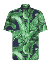 Cotton Hawaiian shirt with banana tree print -  | Dolce &amp; Gabbana