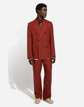 Printed crepe de chine silk Martini-fit shirt -  | Dolce &amp; Gabbana