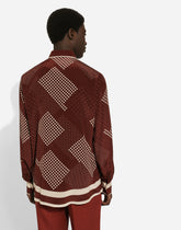 Printed crepe de chine silk Martini-fit shirt -  | Dolce &amp; Gabbana