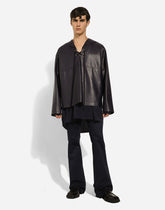 Leather blouse with sailor-style cape -  | Dolce & Gabbana