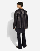 Leather blouse with sailor-style cape -  | Dolce & Gabbana