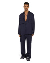 Oversize linen shirt with pockets -  | Dolce & Gabbana