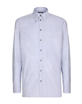 Cotton and linen Martini-fit shirt -  | Dolce &amp; Gabbana