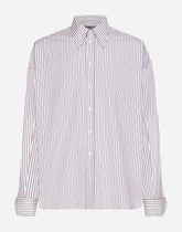 Super-oversize striped poplin shirt -  | Dolce &amp; Gabbana