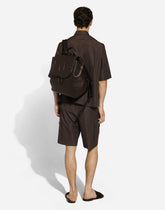 Poplin Hawaiian shirt with pockets -  | Dolce &amp; Gabbana