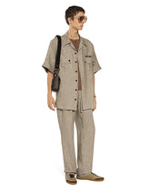 Striped linen Hawaiian shirt -  | Dolce & Gabbana