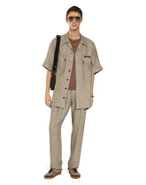 Striped linen Hawaiian shirt -  | Dolce & Gabbana