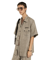 Striped linen Hawaiian shirt -  | Dolce & Gabbana