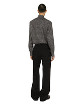 Silk Martini-fit shirt with tie print -  | Dolce & Gabbana