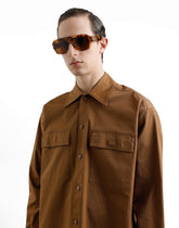 Cotton shirt with plaque -  | Dolce &amp; Gabbana