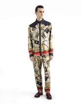 Silk and denim shirt with lighter print -  | Dolce &amp; Gabbana