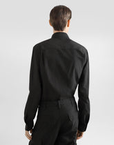 Cotton shirt with plaque -  | Dolce &amp; Gabbana