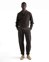 Three-button long-sleeved linen shirt -  | Dolce &amp; Gabbana