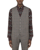 Wool glen plaid vest -  | Dolce &amp; Gabbana