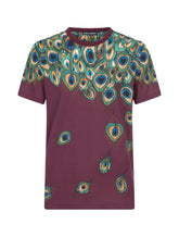 COTTON T-SHIRT WITH FEATHER PRINT -  | Dolce &amp; Gabbana