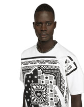 Cotton T-shirt with bandanna print -  | Dolce & Gabbana