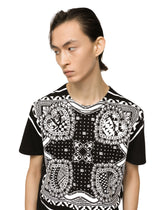 Cotton T-shirt with bandanna print -  | Dolce & Gabbana