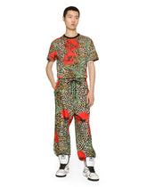 Cotton T-shirt with poppy print -  | Dolce & Gabbana