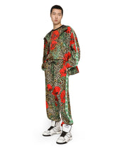 Cotton T-shirt with poppy print -  | Dolce & Gabbana
