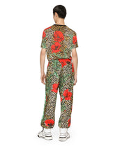 Cotton T-shirt with poppy print -  | Dolce & Gabbana