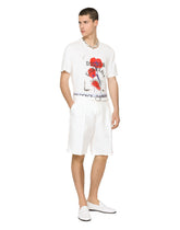 Printed cotton T-shirt with DG patch -  | Dolce &amp; Gabbana