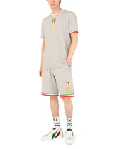 Logo-print cotton T-shirt with patch embellishment -  | Dolce & Gabbana