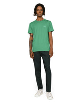Cotton V-neck T-shirt with branded plate -  | Dolce & Gabbana
