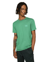 Cotton V-neck T-shirt with branded plate -  | Dolce & Gabbana
