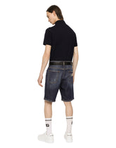 Cotton piqué polo-shirt with branded tag -  | Dolce &amp; Gabbana