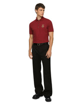 Cotton piqué polo-shirt with embroidery -  | Dolce &amp; Gabbana