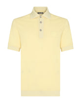 Cotton piqué polo shirt with branded plate -  | Dolce & Gabbana