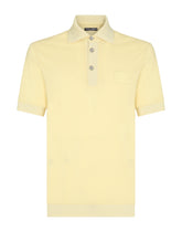Cotton piqué polo shirt with branded plate -  | Dolce & Gabbana