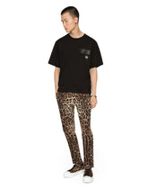 Cotton T-shirt with DG patch -  | Dolce & Gabbana
