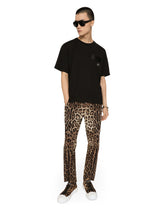 Cotton T-shirt with DG patch -  | Dolce & Gabbana