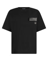 Cotton T-shirt with DG patch -  | Dolce & Gabbana