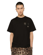 Cotton T-shirt with DG patch -  | Dolce & Gabbana