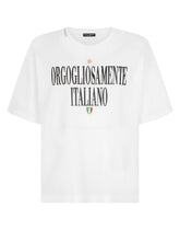 T-shirt with metal DG logo and print -  | Dolce &amp; Gabbana