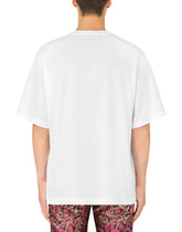 Cotton T-shirt with DG logo and print -  | Dolce &amp; Gabbana