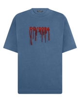 Cotton T-shirt with frayed DG embroidery -  | Dolce & Gabbana