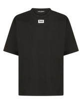 Cotton T-shirt with DG patch -  | Dolce & Gabbana