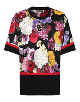 Jersey T-shirt with Flower print -  | Dolce & Gabbana